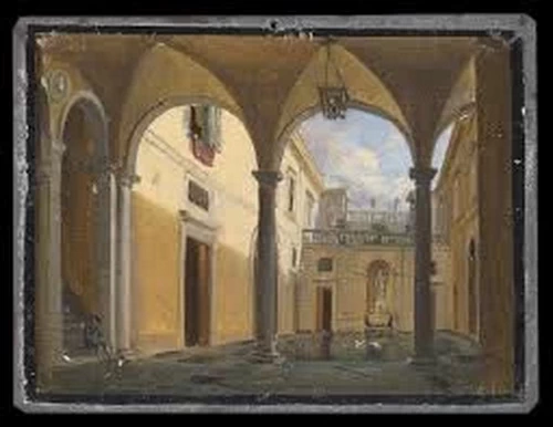  95-Giovanni Renica-Cortile di casa Tosi a Brescia 